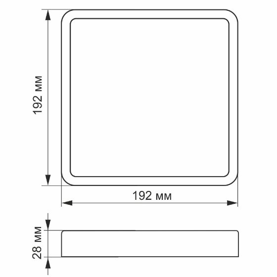 LED Світильник накладний квадратний 18W 5000К 220V чорний VL-DLSS-185B Videx | Зображення 2
