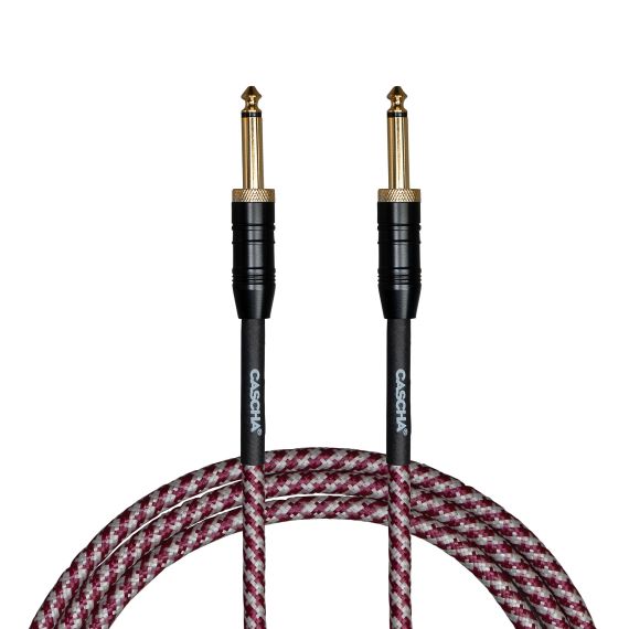 Кабель інструментальний Cascha CCP-G2SRD3 (Professional Line Guitar Cable, Tweed Red, 3 м)