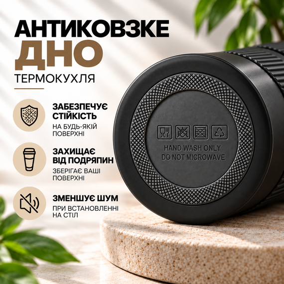 Термокухоль 650 мл із соломинкою та чайним інфузором, чорний, без BPA — JUST TO BE DIFFERENT | Зображення 5