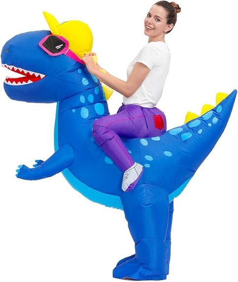 Надувний костюм динозавра T-REX для дорослих, карнавальний костюм для Хелловіну, вечірки, косплею, День народження, Ті-Рекс | Зображення 4