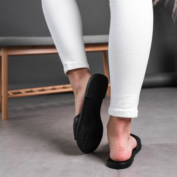 Шлепанцы женские Fashion Luna 2858 38 размер 245 см Черный | Зображення 2