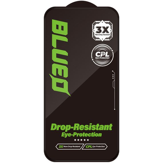 Захисне 2.5D скло Blueo Drop-Resistant (35+ KG) для Apple iPhone 17 / 17 Pro / 16 Pro (6.3") Чорний | Зображення 1