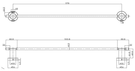 Полотенцедержатель Gappo 60 см G1801 | Зображення 2