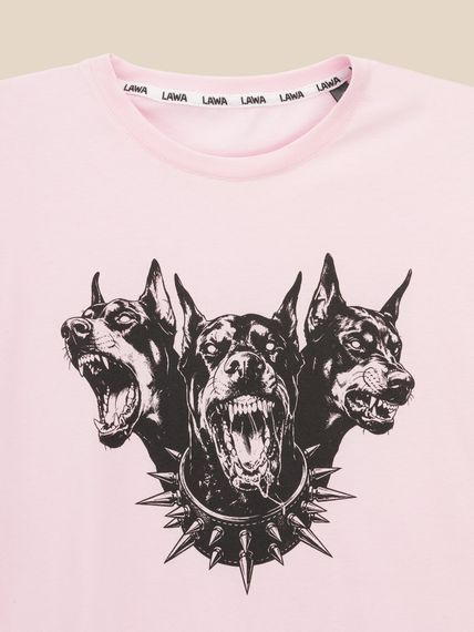 Футболка з принтом чоловіча LAWA P-MB02382 2XL Рожевий shop (2000999610332) | Зображення 1