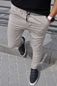 Штани бежеві квадрат бежевий S XL