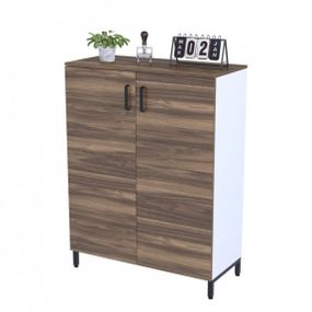 Тумба офисная Loft Design LT-900-1200 белая орех модена