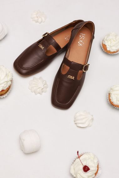 Туфлі жіночі шкіряні 591366 Коричневі 36 37 38 39 40 41 | Зображення 6