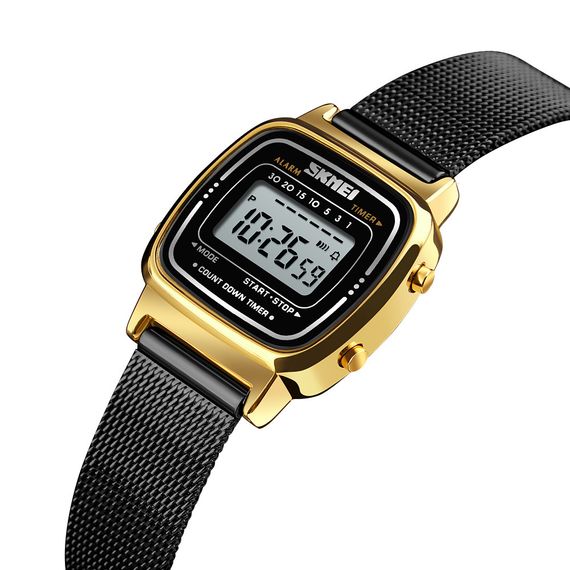 Годинник S2kmei 1901MHGDBK Gold-Black Mesh | Зображення 1