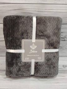 Плед Belizza Kapadokya antrasit 200х220см Микрофибра