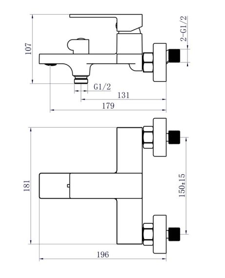Змішувач для ванни Qtap Gemini QTGEM259CRM45681 | Зображення 5
