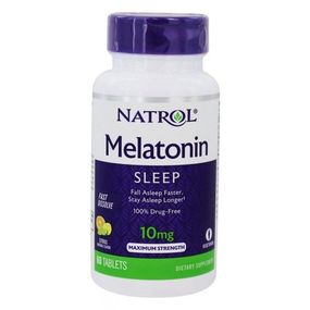 Мелатонін для сну Natrol Melatonin Maximum Strength 10 mg 60 Tabs Citrus Flavor NTL-07668