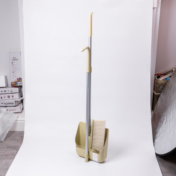 Набір віник і совок на довгій ручці для підлоги 25×24×100 см щітка віник для прибирання Зелений HP-45-15GR | Зображення 2