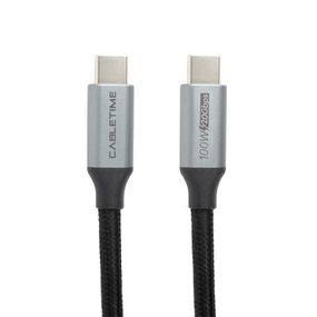 Дата кабель USB-C 3.1 to USB-C 1.0m 10Gbps, 100W, 20V/ 5A, 4K/ 60HZ PowerPlant (CA913312)