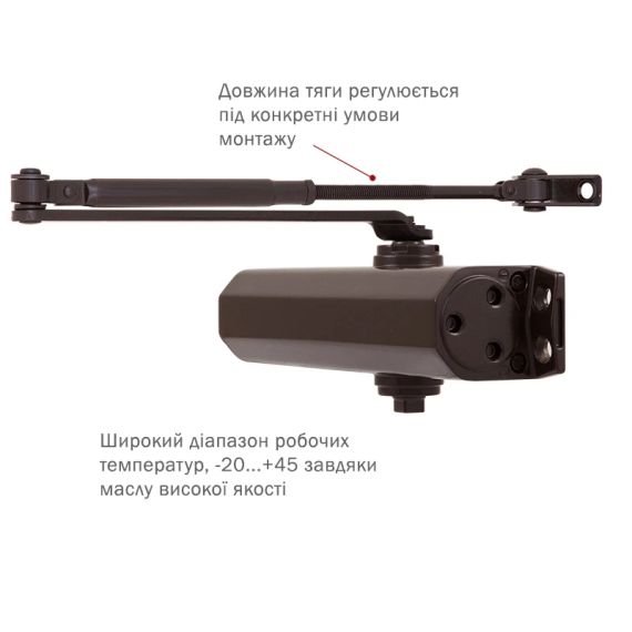 RYOBI 2000 D-2055V DARK_BRONZE Дотягувач - Дверні доводчики | Зображення 1