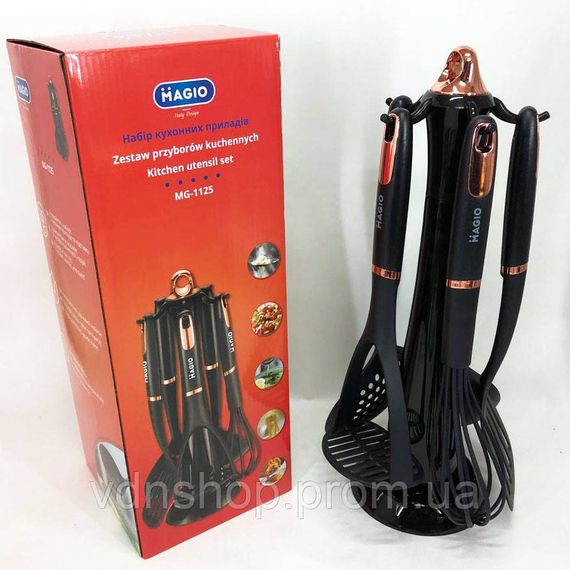 Набір кухонного приладдя на стійці, Кухонний набір силіконовий для готування Якісний силіконовий OH-93 | Зображення 4