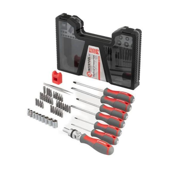 Набір викруток з комплектом насадок 51 од. INTERTOOL VT-3352 | Зображення 5