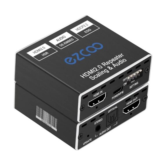 Аудио конвертер HDMI к оптическому Ezcoo HDMI 2.0 Repeater Scaling & Audio | Зображення 1