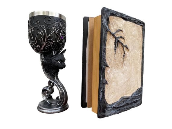 Подарунковий набір Келих 3D Кіт і Блокнот 3D «Тінь Ворона» | Зображення 1