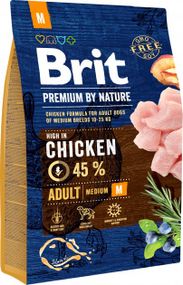 Корм Brit Premium Dog Adult M сухий з куркою для дорослих собак середніх порід 3 кг