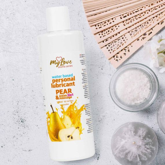 Інтимний лубрикант та масажний гель 2 в 1 MyLove Aroma Series Intim&Massage, аромат груші, 300 мл Sex Aura | Зображення 2