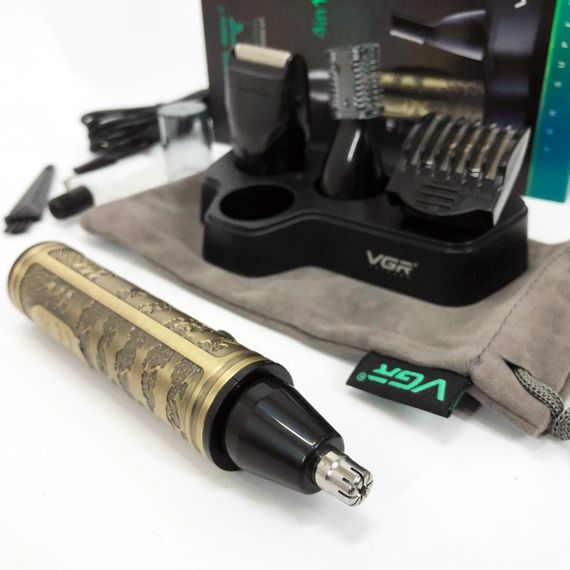 Тример VGR 4 в 1 V-621, Чоловічі електробритви для обличчя, Бритва для вологого видалення волосся. | Зображення 4