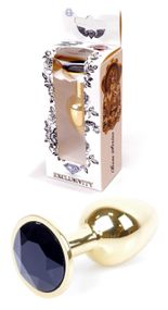 Анальная пробка Boss Series - Jewellery Gold PLUG Black S, BS6400020 sexstyle