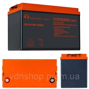Гелевый аккумулятор BATTERY GEL Turkishh Solar 12V 100 Ah