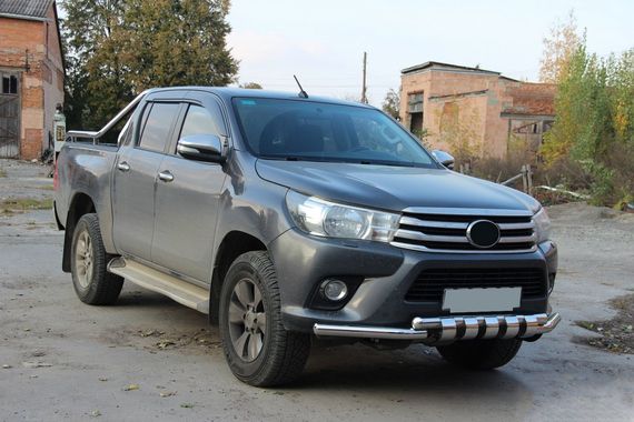 Передній захист F3-34 (нерж.) для Toyota Hilux 2015-2024 рр | Зображення 1