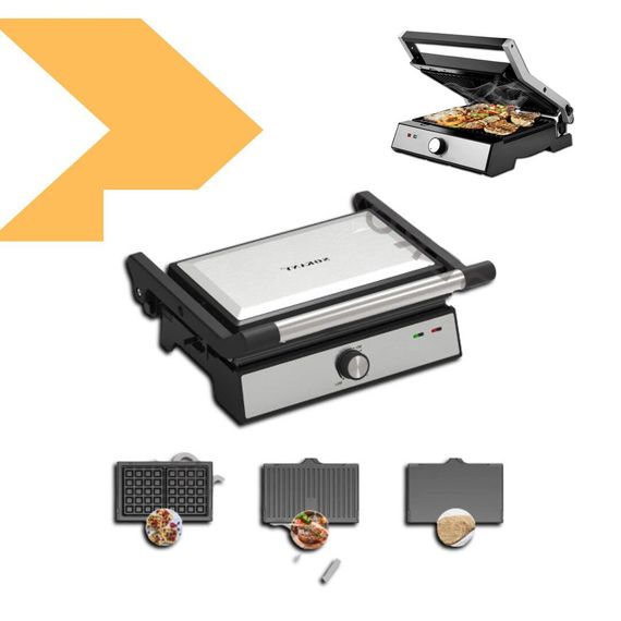 Електричний гриль 3в1 антипригарне покриття XPRO SK-08092-3 1500W (45390-SK-08092-3_1406) | Зображення 4