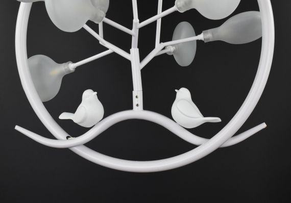 Люстра підвісна на 9 лампочок 26543 Білий 45-110х40х40 см. | Зображення 4