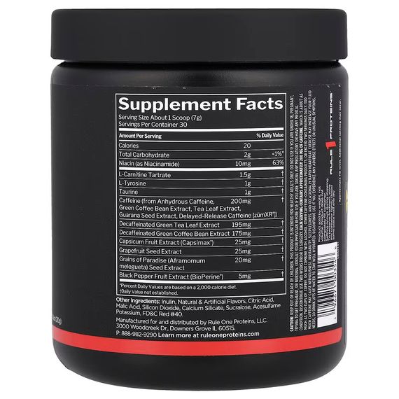 Жиросжигатель Rule One Proteins Burn 210 g (Blue Razz Lemonade) | Зображення 1