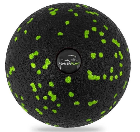 Масажний м'яч PowerPlay PP-4351 Epp Massage Ball (d10) Чорно/Зелений (PP-4351_Green_d10)