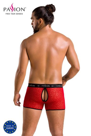 Чоловічі прозорі боксери Passion 046 SHORT PARKER L/XL Red, сітка, під леопард sexstyle | Зображення 5
