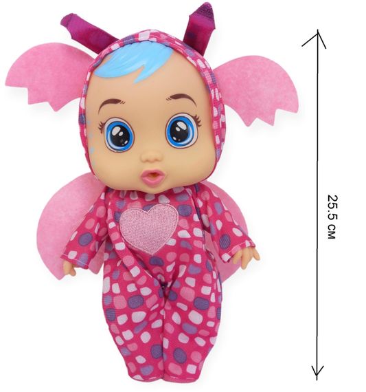 Лялька пупс, що плаче, говорить та сміється в костюмі кажана 25,5 см Baby Lovely із соскою та пляшечкою | Зображення 2