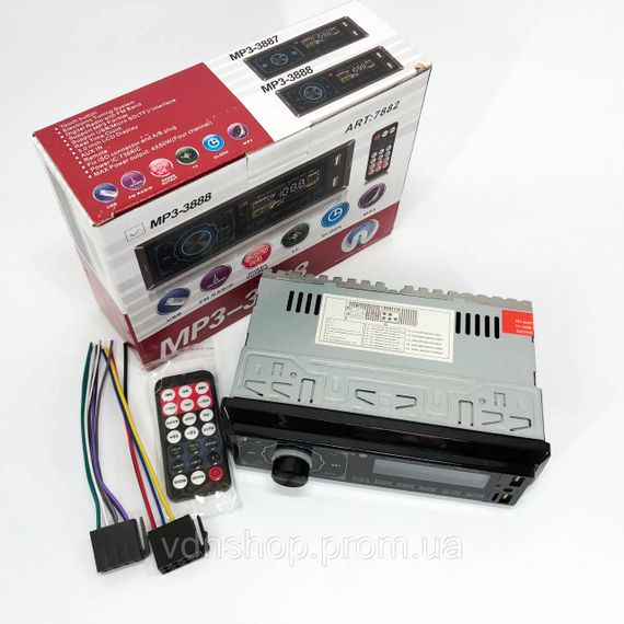 Магнітола в машину з флешкою MP3 3888 ISO 1DIN FM, Автомагнітола в штат пристрій магнітола DU-36 | Зображення 3