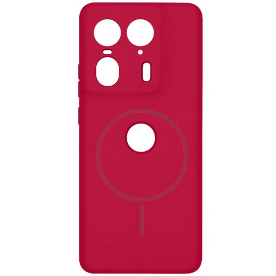Чохол Silicone Cover Lakshmi Full Camera (AA) with Magnetic Fit для Motorola Edge 50 Ultra Червоний / Rose Red