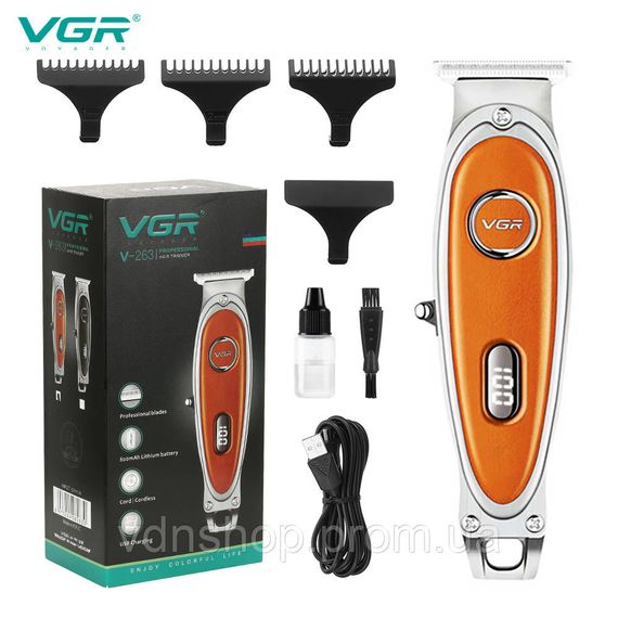 Машинка для різних стрижок акумуляторна VGR V-263, Професійна акумуляторна машинка для стрижки KG-91 | Зображення 3