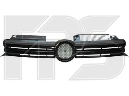 Решетка радиатора черная VW Golf VI '09-12 (кроме GTI) черная, без хром.молдинга (FPS) 5K0853651AFQWA