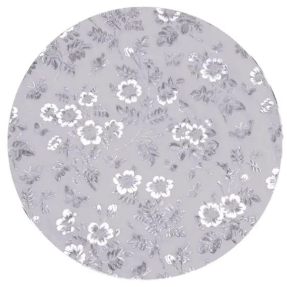 Килимок для сервірування столу Flowers 38 см, срібло HP-36327-12G