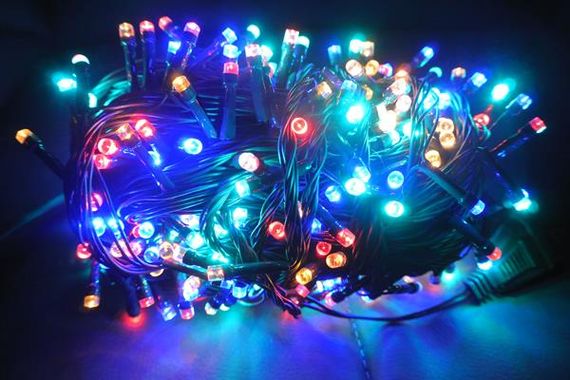 Гирлянда нитка 300LED warm 100-10 LED флеш на черном проводе ∙ Провод гирлянда шарики 300 LED | Зображення 5