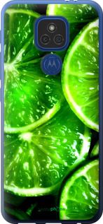 Чохол на Motorola E7 Plus Зелені часточки лимона "852u-2107-2448"