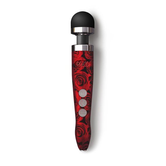 Вибромассажер DOXY Die Cast 3R - ROSE PATTERN, очень мощный, перезаряжаемый, металлический корпус | Зображення 1