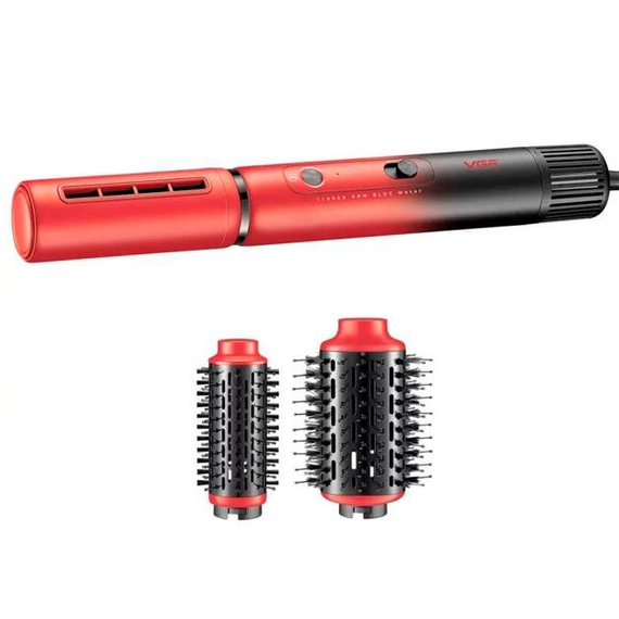 Фен-стайлер VGR V-489 RED 3 в 1, Professional, 3 насадки, 1100-1300 Вт | Зображення 2