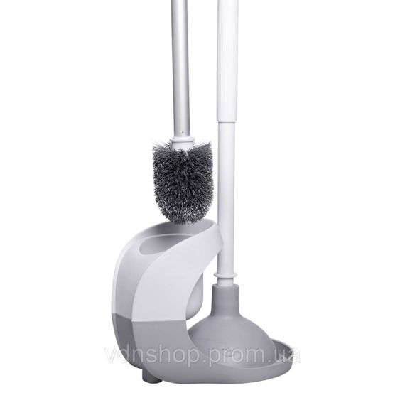 Набір для чищення унітазу: йоржик для чищення туалету з підставкою та вантузом 50 (см) щітка для унітазу HP-35015-28 | Зображення 2