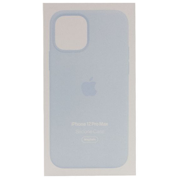 Чехол Silicone case (AAA) with Magsafe and Animation для Apple iPhone 12 Pro Max (6.7") Голубой / Cloud Blue | Зображення 4