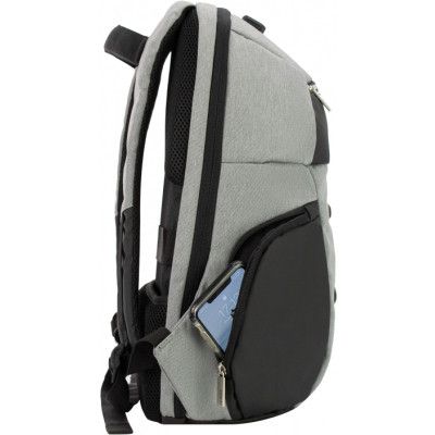 Рюкзак школьный Optima 18.5" USB Anti-Theft унисекс 0.7 кг 16-25 л Серый (O96917-03) - Топ Продаж! | Зображення 2