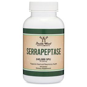 Серрапептаза Double Wood Serrapeptase Proteolytic Enzyme 240 000 SPU 120 Caps