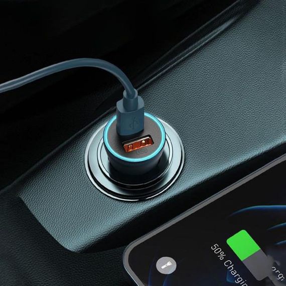 Автомобільна зарядка для телефону Baseus en Contactor Pro 40W USB + Type-C, Темно-сірий | Зображення 5