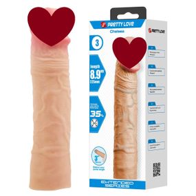 Подовжуюча насадка презерватив Pretty Love - Chelsea 8,9" Flash, BI-026272 sexstyle