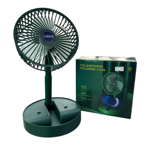 Вентилятор-трансформер акумуляторний Folding Fan JX-992 (1800mAh) | Складаний настільний та підлоговий USB-вентилятор